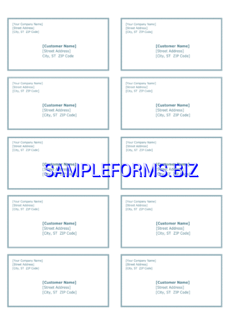 Shipping Label Template 2